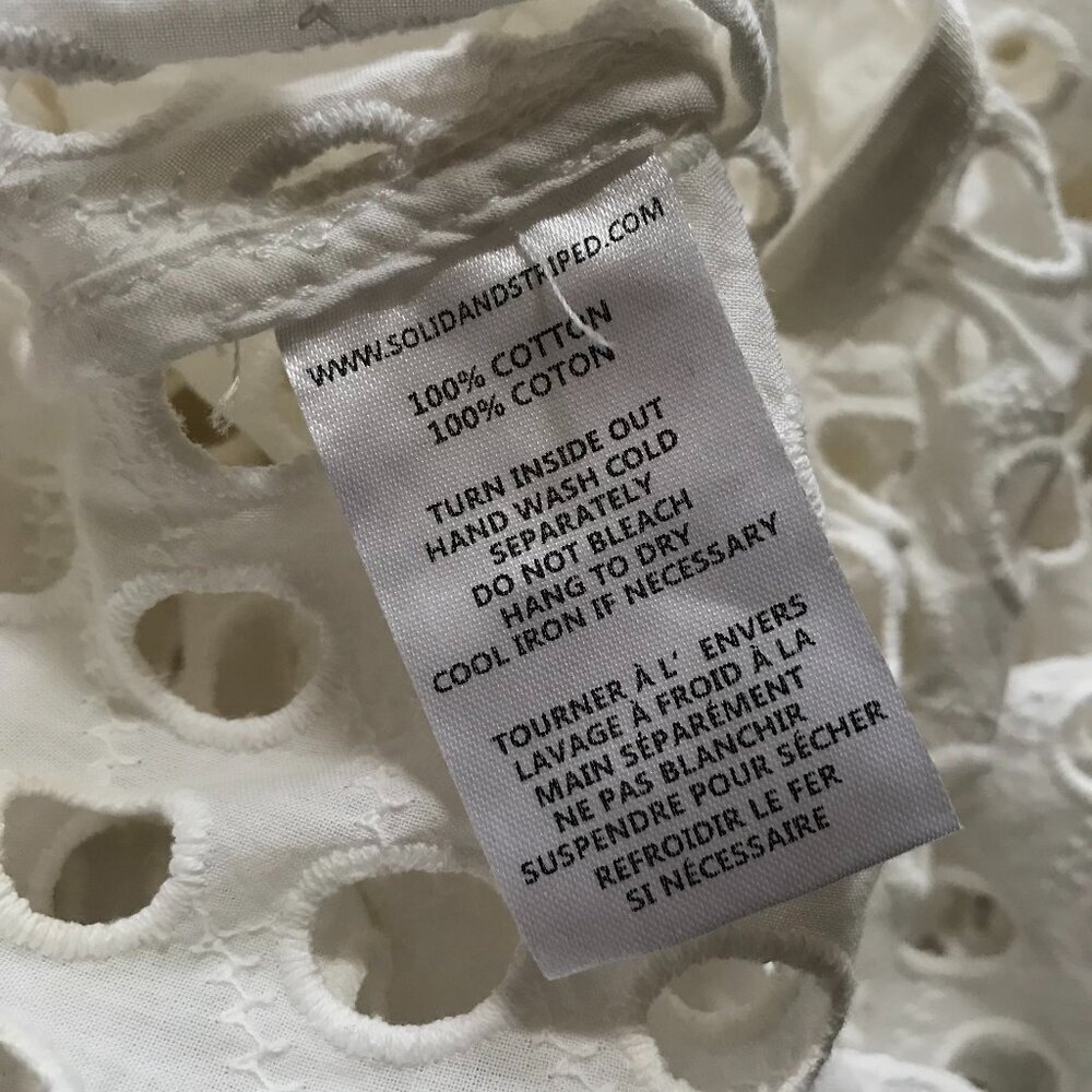 Solid & Striped the Georgia Eyelet Maxi Skirt Womens XL White Ivory Cover Up - Picture 6 of 14